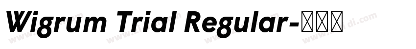 Wigrum Trial Regular字体转换